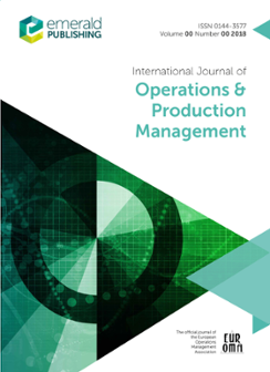 Cover of International Journal of Operations & Production Management